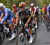 Evenepoel blijft nu overeind maar ziet concurrent tegen de grond smakken, Louis Vervaeke (Soudal Quick-Step) in top 3