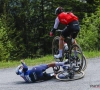 📷 Ouch! Yves Lampaert komt ten val in Ronde van Zwitserland: BK tijdrijden in gevaar?