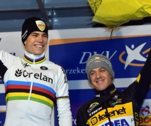 Winnaar Wout Van Aert na valpartij van der Poel: "Mathieu wou iets te veel risico nemen om Tom Meeusen te passeren"