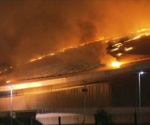 Drama! Olympische wielerbaan verwoest door brand