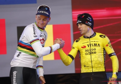 Plots knuffelen Wout van Aert en Mathieu van der Poel elkaar in een kersttrui... of toch niet: AI slaat toe in wielerwereld