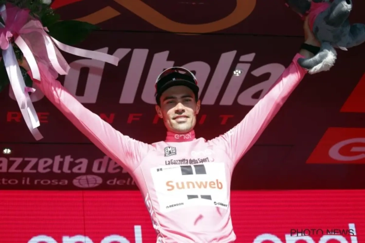 Dumoulin nam roze leiderstrui over, maar blijft voorzichtig: "Giro is verre van over"