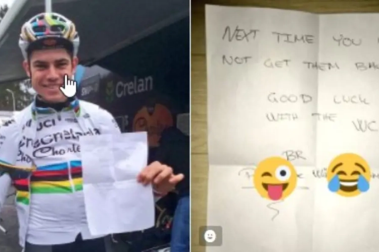 Van Aert heeft zijn bril terug: "Maar de volgende keer krijg je hem niet"