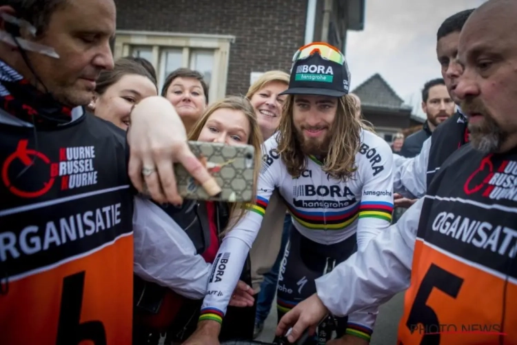 Op de affiche met Sagan, Boonen en Cavendish: Kuurne-Brussel-Kuurne eert karikaturist Nesten