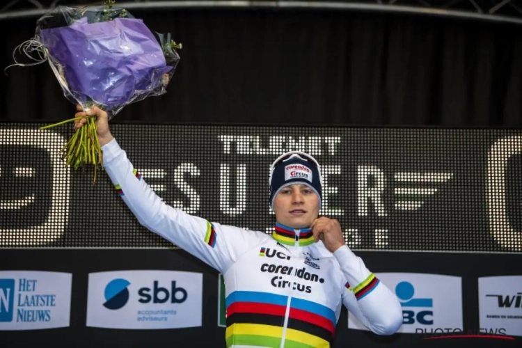 Mathieu van der Poel maakt het waar en evenaart record van Nys in Noordzeecross