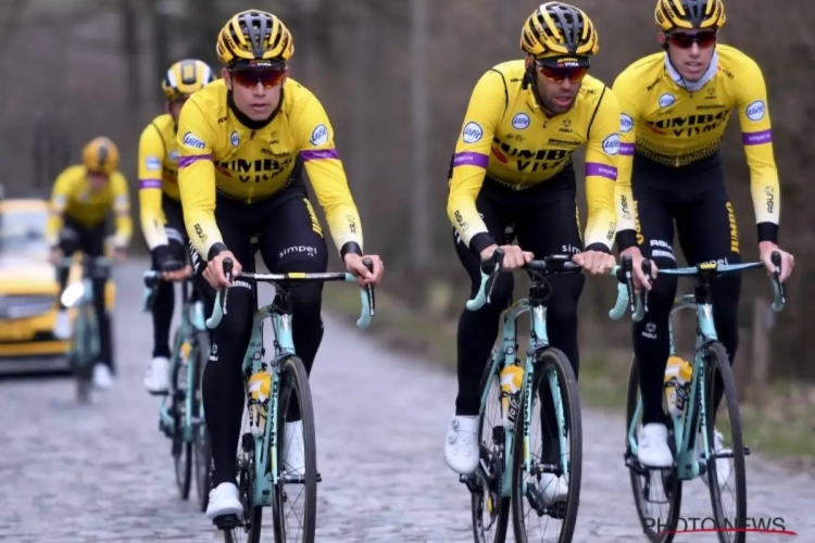 ? IN BEELD: Wout Van Aert verkent de Omloop... in het truitje van Jumbo-Visma