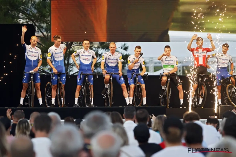 "Hop hop gas d'r op, Flitsmeister": trein van Deceuninck-Quick.Step dendert al aardig voor