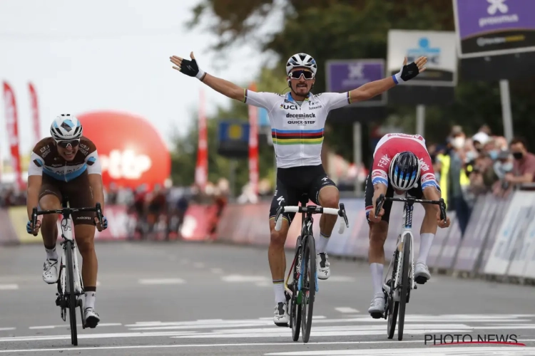 Alaphilippe reed zonder druk in Brabantse Pijl, looft ploegmaat en blikt vooruit: "Geen favoriet in Ronde van Vlaanderen"