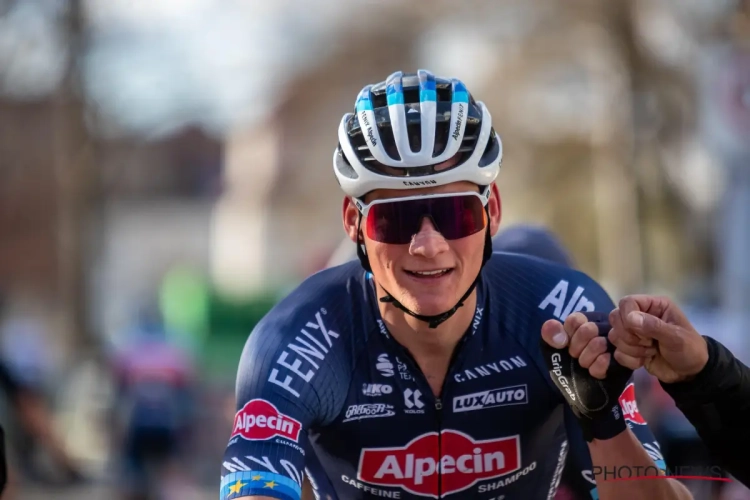 Van der Poel doet op Mûr-de-Bretagne wat Poulidor nooit deed in de Tour: naast rit winnen ook geel pakken