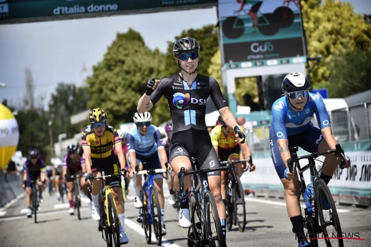 Opnieuw oranje boven in Giro Donne: Nederlandse van DSM spurt naar haar tweede ritzege