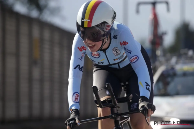 Febe Jooris pakt als eerste Belgische vrouw een medaille in het tijdrijden: "Stiekem op top 5 gehoopt"