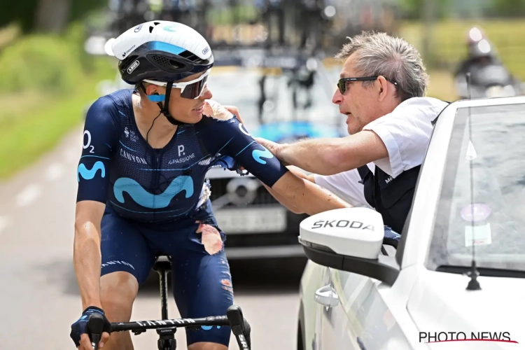 Enric Mas over zijn schrik tijdens het dalen in de Tour: "Ik raakte in paniek. Ik was bang voor elke bocht"