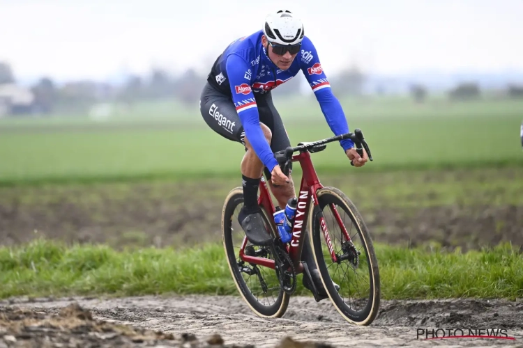 Al zichtbaar in de verkenning: Mathieu van der Poel rijdt onder aangepaste ploegnaam, apart verhaal bij Lotto Dstny