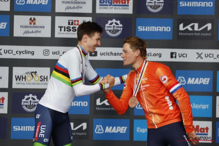 Mathieu van der Poel pakt brons op het WK en velt zijn oordeel over wereldkampioen Tadej Pogacar 