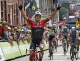 Winnaar van de slotrit Jasper Stuyven reageert na knappe zege op de Muur