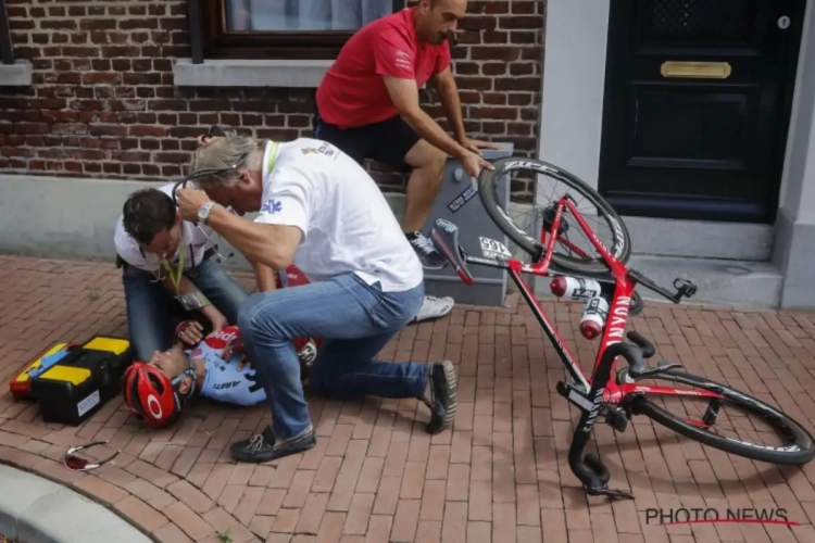 Belgische renner houdt hersenschudding over aan valpartij in BinckBank Tour