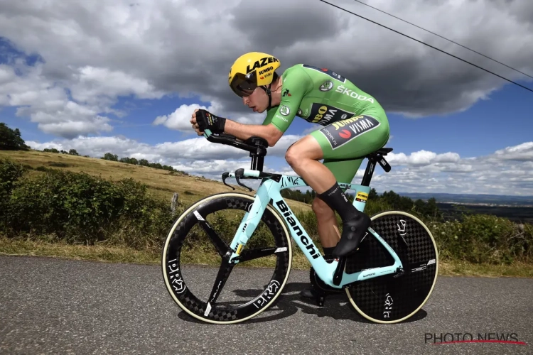 Ster van Van Aert schittert met de dag meer: groene trui vlamt naar tijdritzege, Teuns verliest leiderstrui met seconden