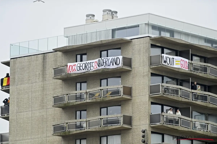 Officieel geen publiek maar aan steun geen gebrek voor Van Aert: "Voor Georges en vaderland"